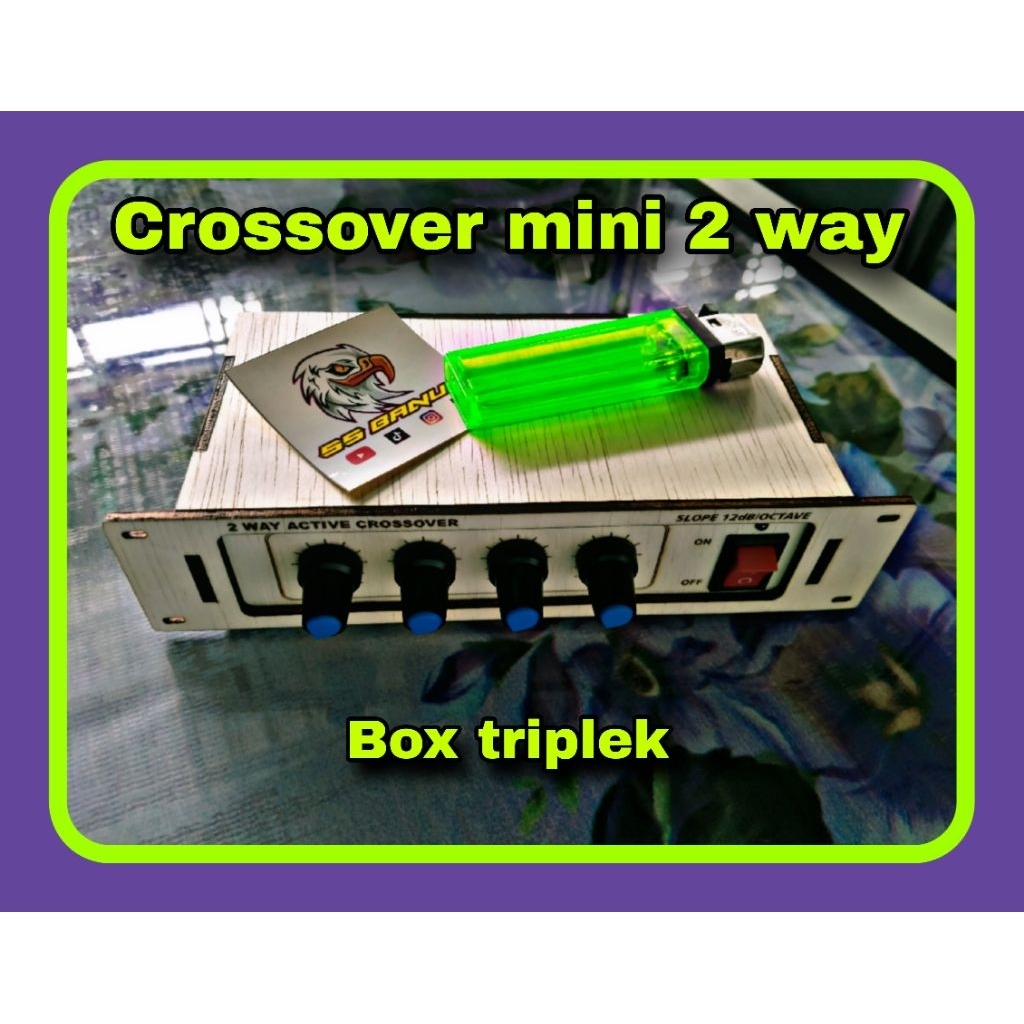 Crossover mini 2 way siap pakai , 12v - 15v , box triplek