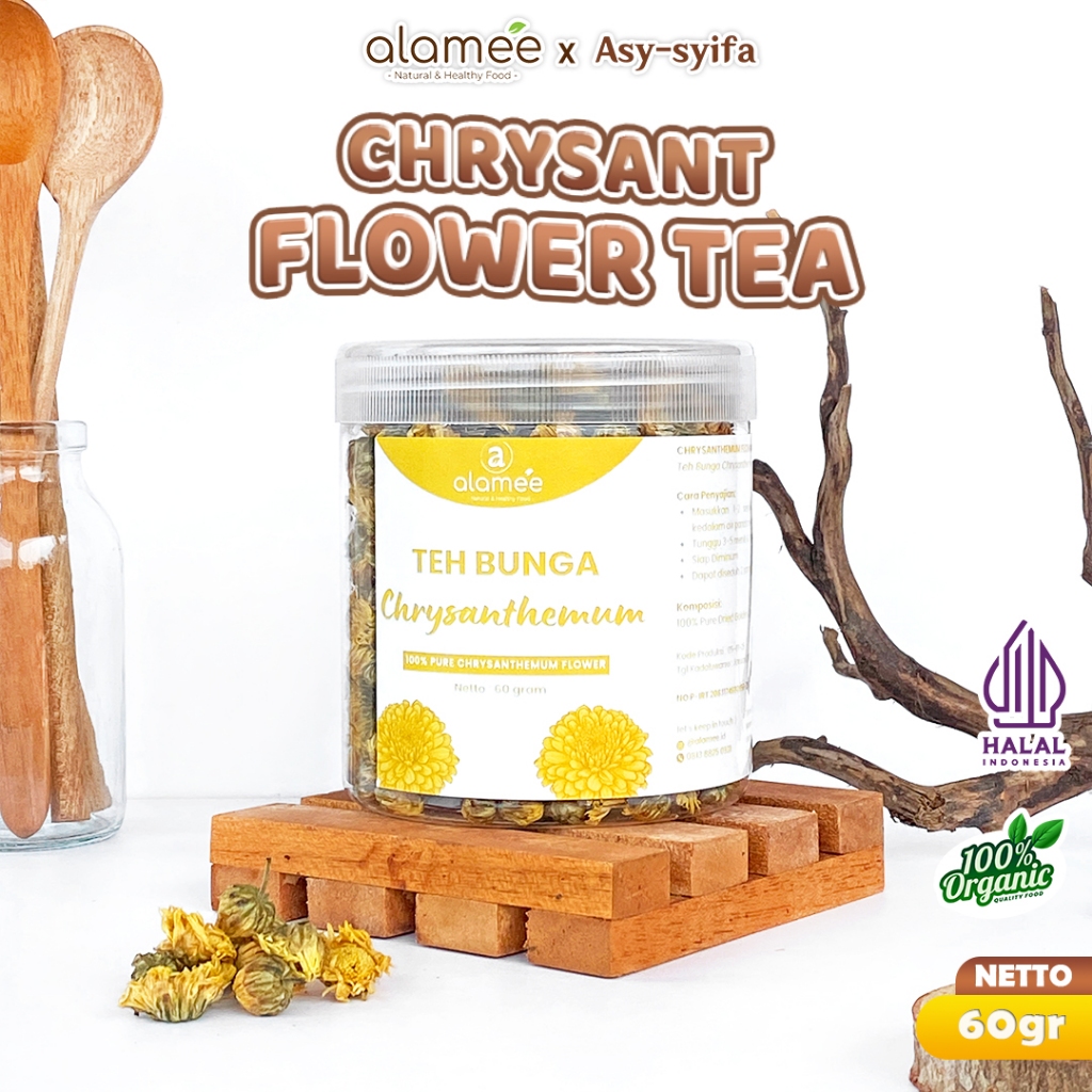 

ALAMEE Teh Bunga Chrysanthemum Tea Krisan Emas Golden Crysant Herbal Alami Organik Crysanthemum 60gr