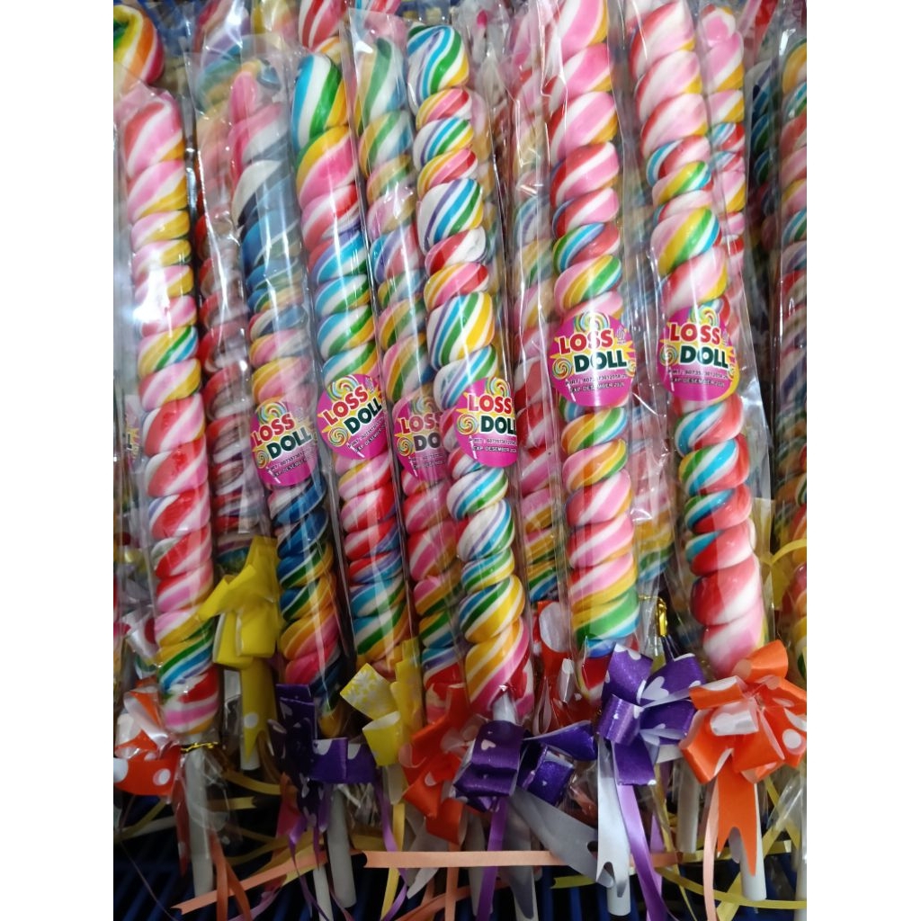 

lolipop SPIRAL stick 25 cm isi 10 biji