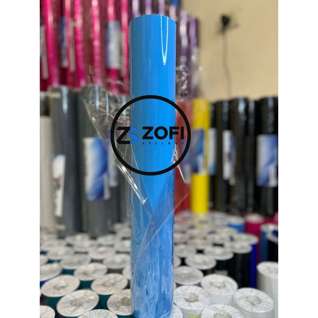 stiker skotlet biru muda skotlet biru langit