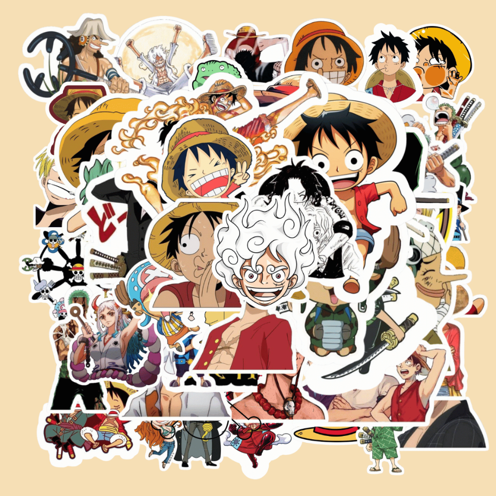 

Sticker pack one piece | Dekorasi Sticker Laptop one piece | Buku Journal Koper Helm Casing HP