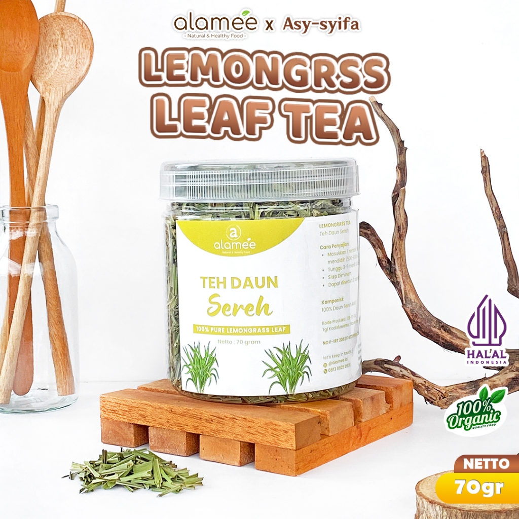

ALAMEE Lemongrass Leaf Tea Teh Daun Sereh Organik Kering Dried 70gr