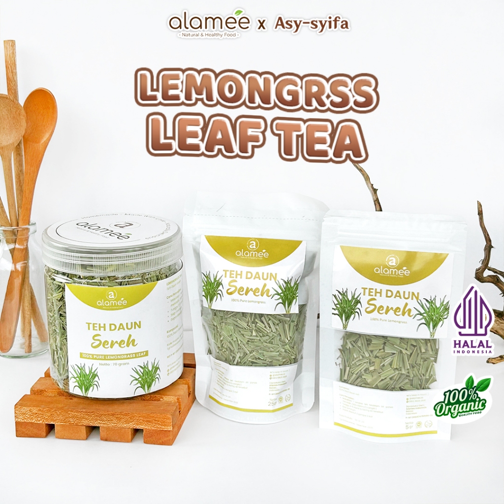 

ALAMEE Teh Daun Sereh Lemongrass Leaf Tea Organik Dried Kering Alami 25 Gr