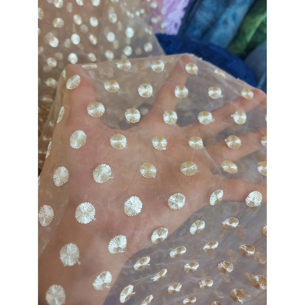 kain organza motif premium  - kain organza kaca  - kain organza butik - kain organza ( coksu) nv