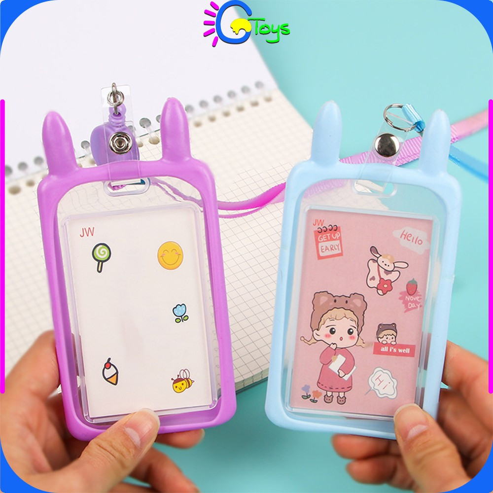 

EC CR-C324 Name Tag ID Card Holder Gantungan Kartu Nama Atau Panitia Motif Kelinci Bear / Tali ID Card Nama / Gantungan Tali Kartu Akses Kantor MRT Busway Lanyard