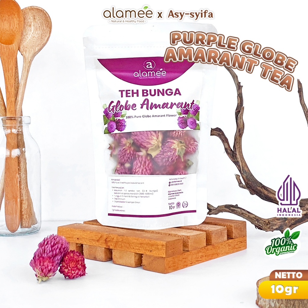

ALAMEE Teh Bunga Globe Amaranth Tea Herbal Kering Organik Herbal Organic Asli Dried Flower Alami 10g