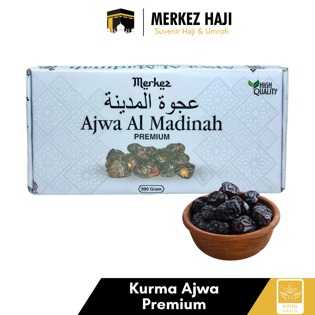 

Kurma Ajwa 500 Gram Asli 100% Original Premium Quality | Kurma Azwa Nabi Asli Madinah Jumbo Grade A
