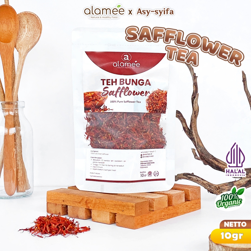 

ALAMEE Teh Bunga Safflower Herbal Tea Original Organik 10gr Alami Siap Seduh Minum Minuman Sehat