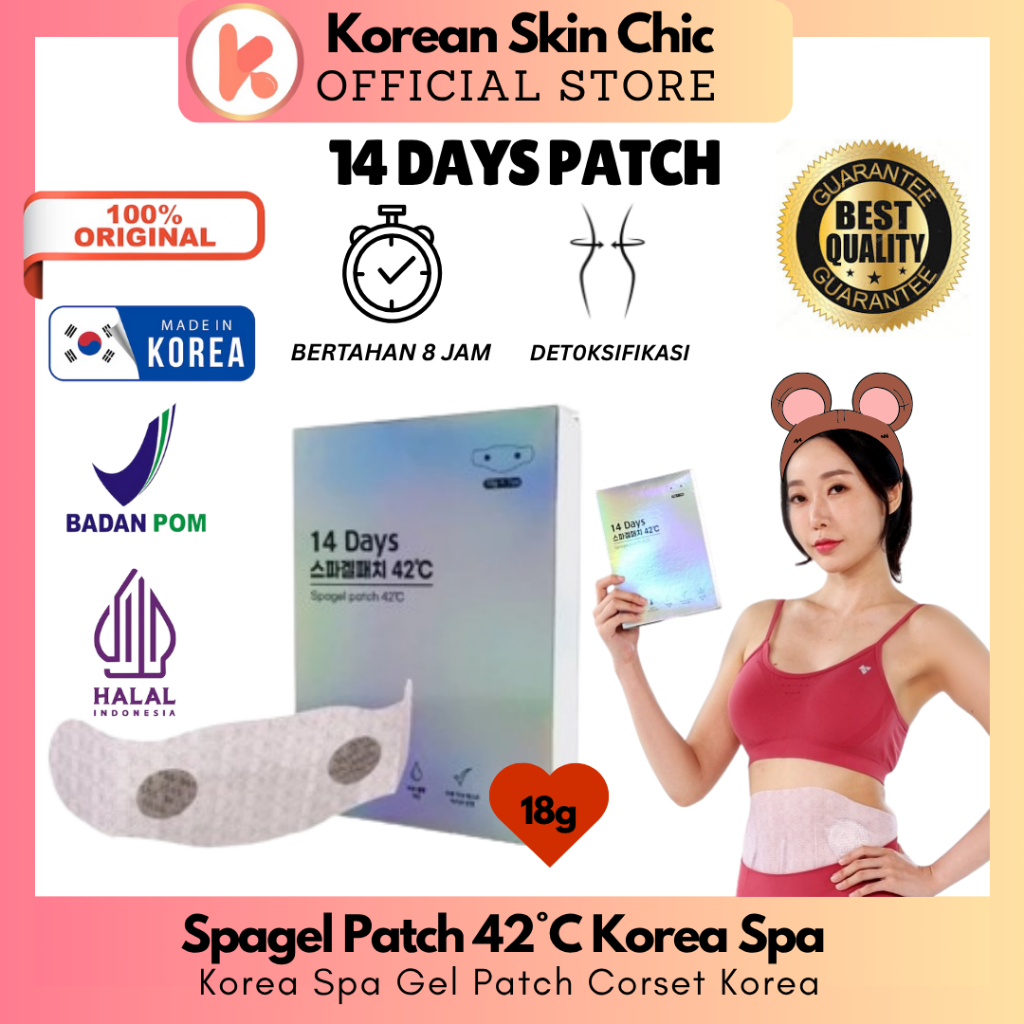14 Days Spagel Patch 42°C Korea Spa Gel Patch Corset Korea Spagel Patch Pembakar Lemak
