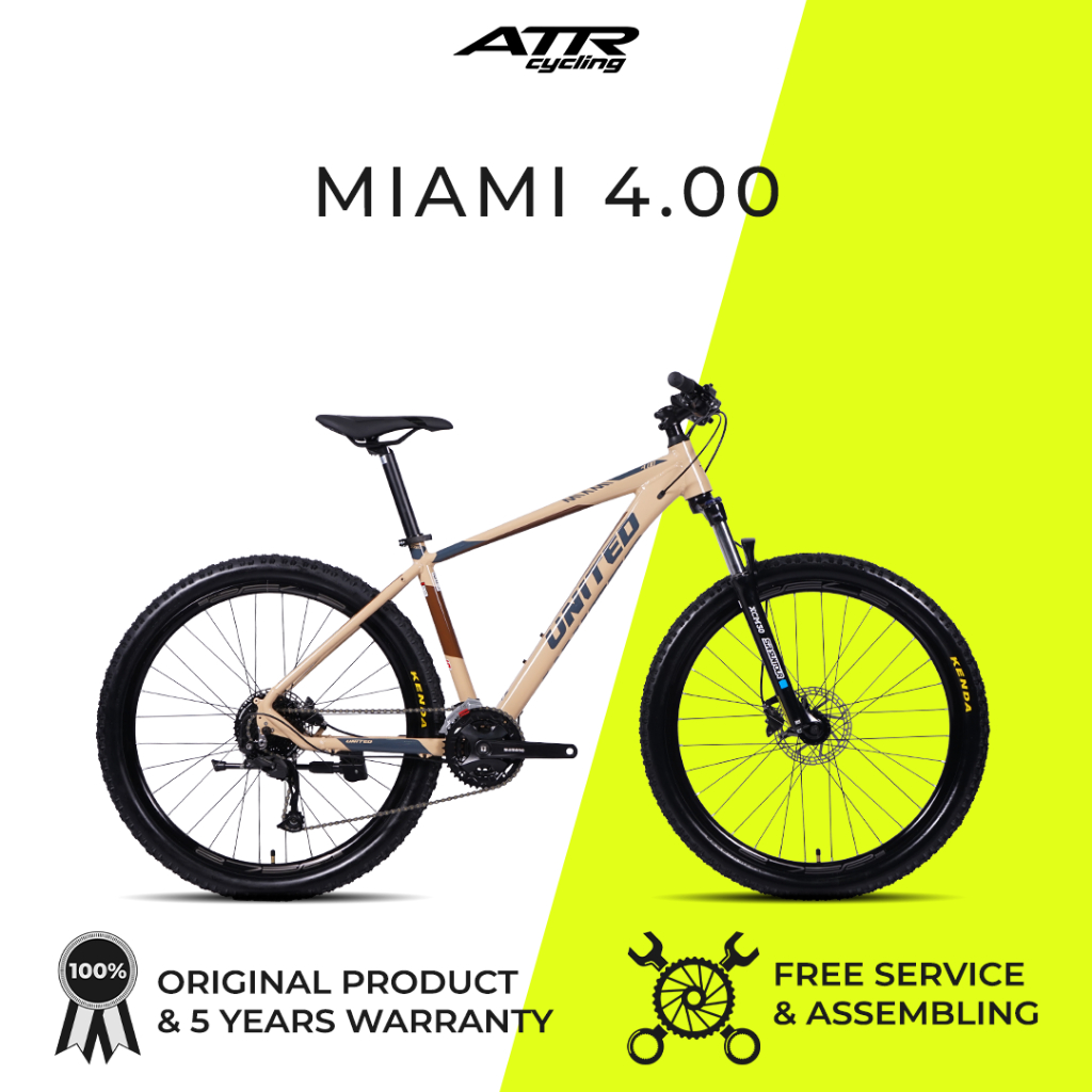 United Bike Sepeda Gunung MTB 29-27SP MIAMI 4.00 (M) (20) BW-GY-BW