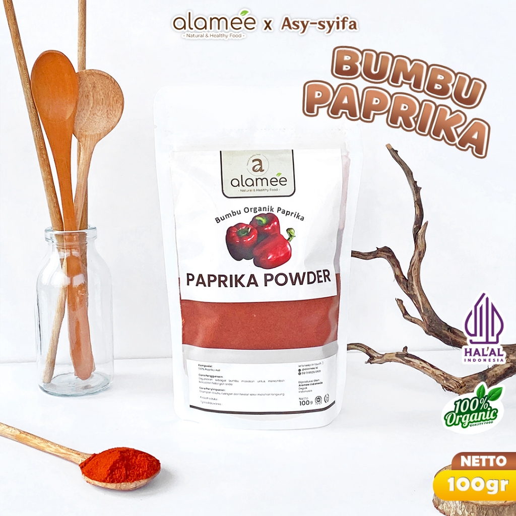 

ALAMEE Paprika Bubuk Seasoning Powder Ground Bumbu Dapur Instan Organik Murni Tanpa Campuran 100g