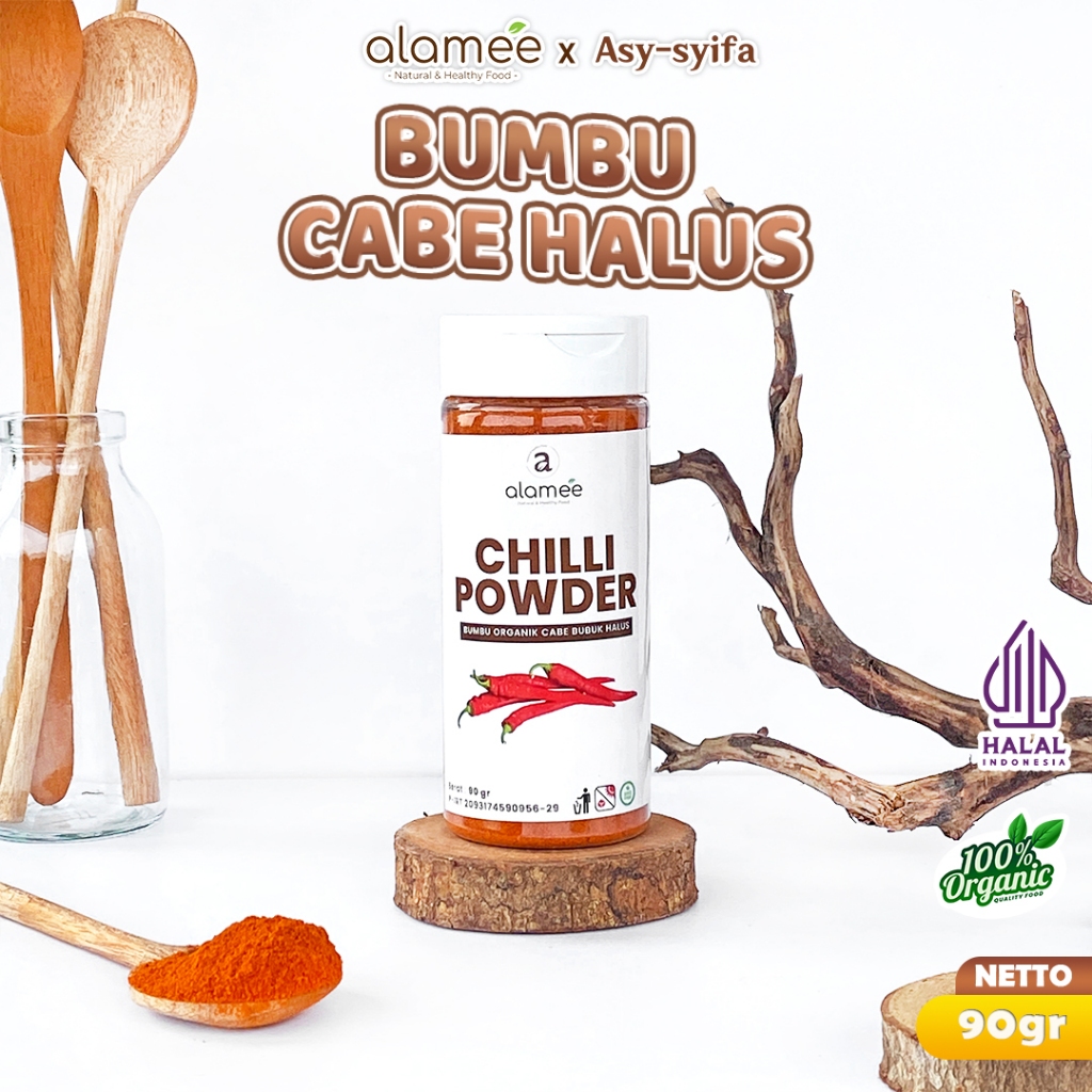 

Bumbu Cabe Cabai Bubuk Kering Halus Pedas Chilli Seasoning Powder Cabai Rempah Murni Asli Dapur 90g