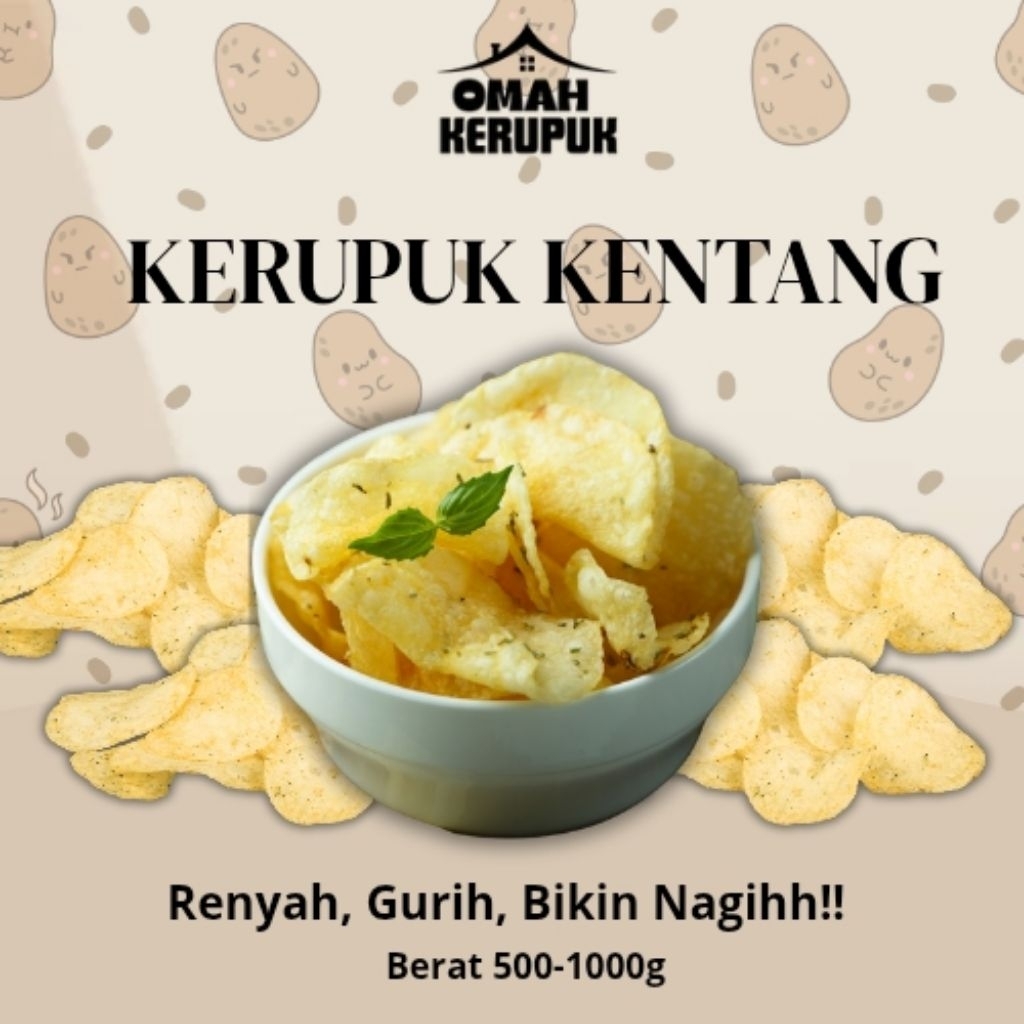 

Omah Kerupuk - Kerupuk Kentang Mentah 500g - 1000g