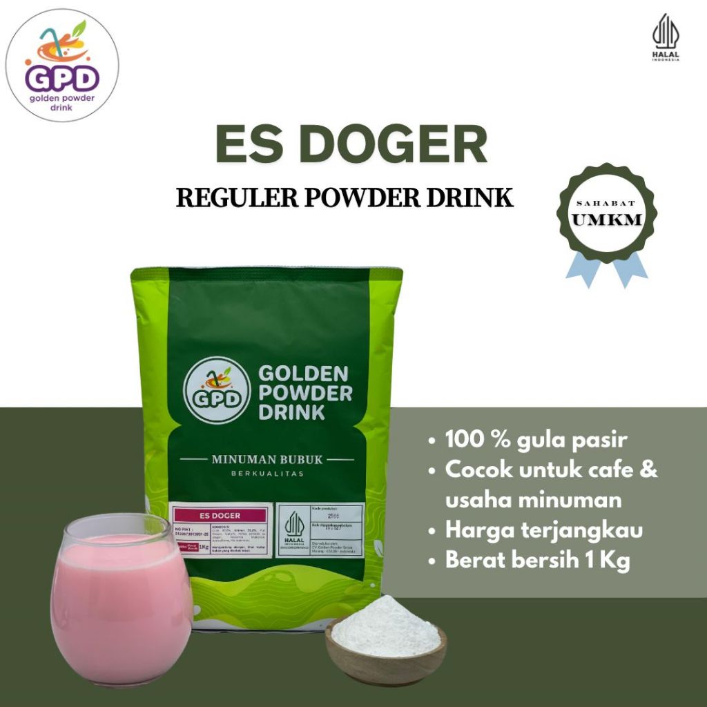 

Bubuk minuman Reguler - ES DOGER - Golden powder drink