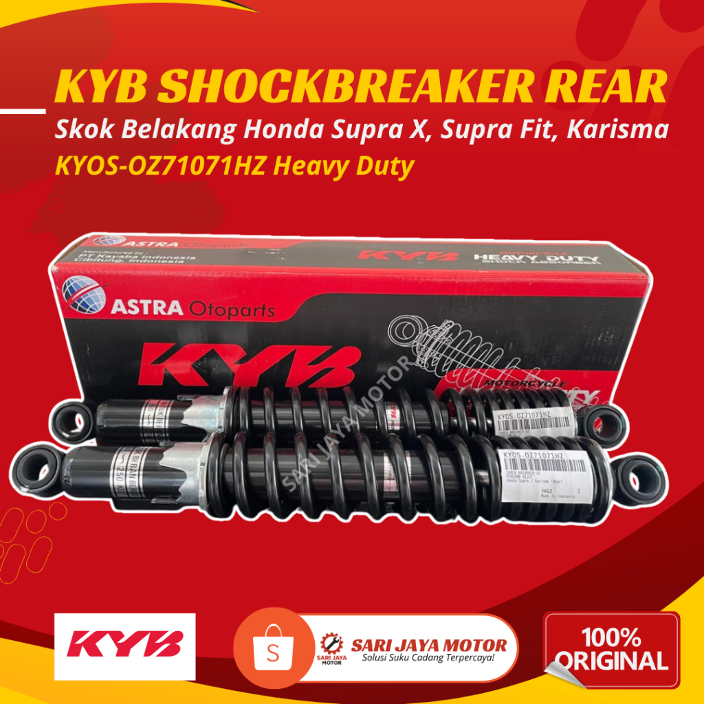 Shockbreaker Belakang KYB KYOS‑OZ71071HZ Skok Kayaba Honda Supra Lama Karisma Original