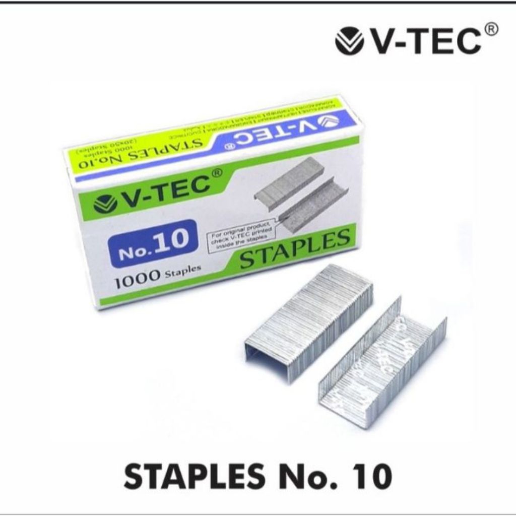 

1 PACK Refill Staples Isi Hekter V-Tec stapler kecil ukuran standart no. 10 neces