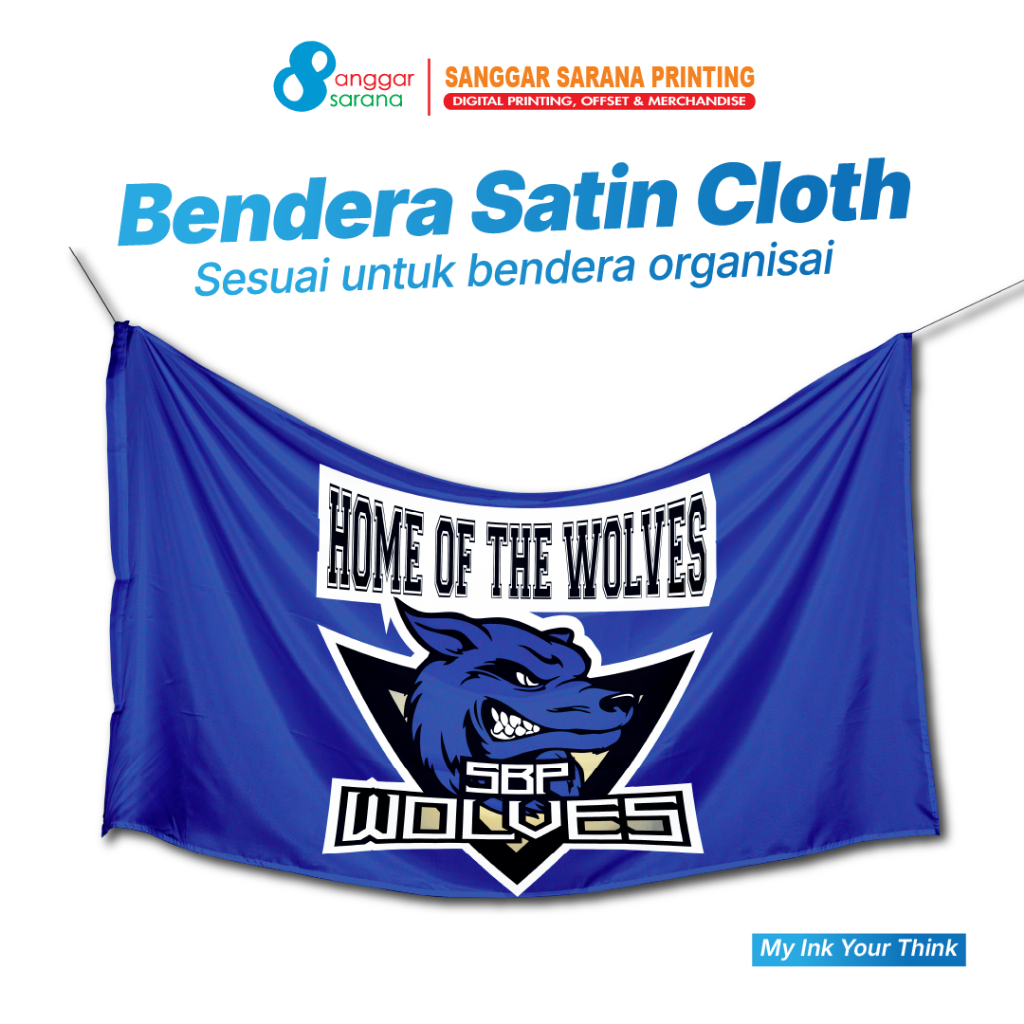 Cetak Bendera Satin Cloth Custom Bahan Satin Cloth | Banner Kain