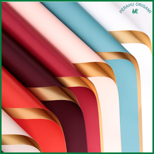 

PACK 20 Kertas Buket Gold BiColor Flower Paper Wrapping Cellophane Bouquet KB02