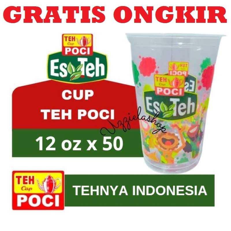 wg- cup teh poci 12oz gelas es teh poci 12 oz per SLOP