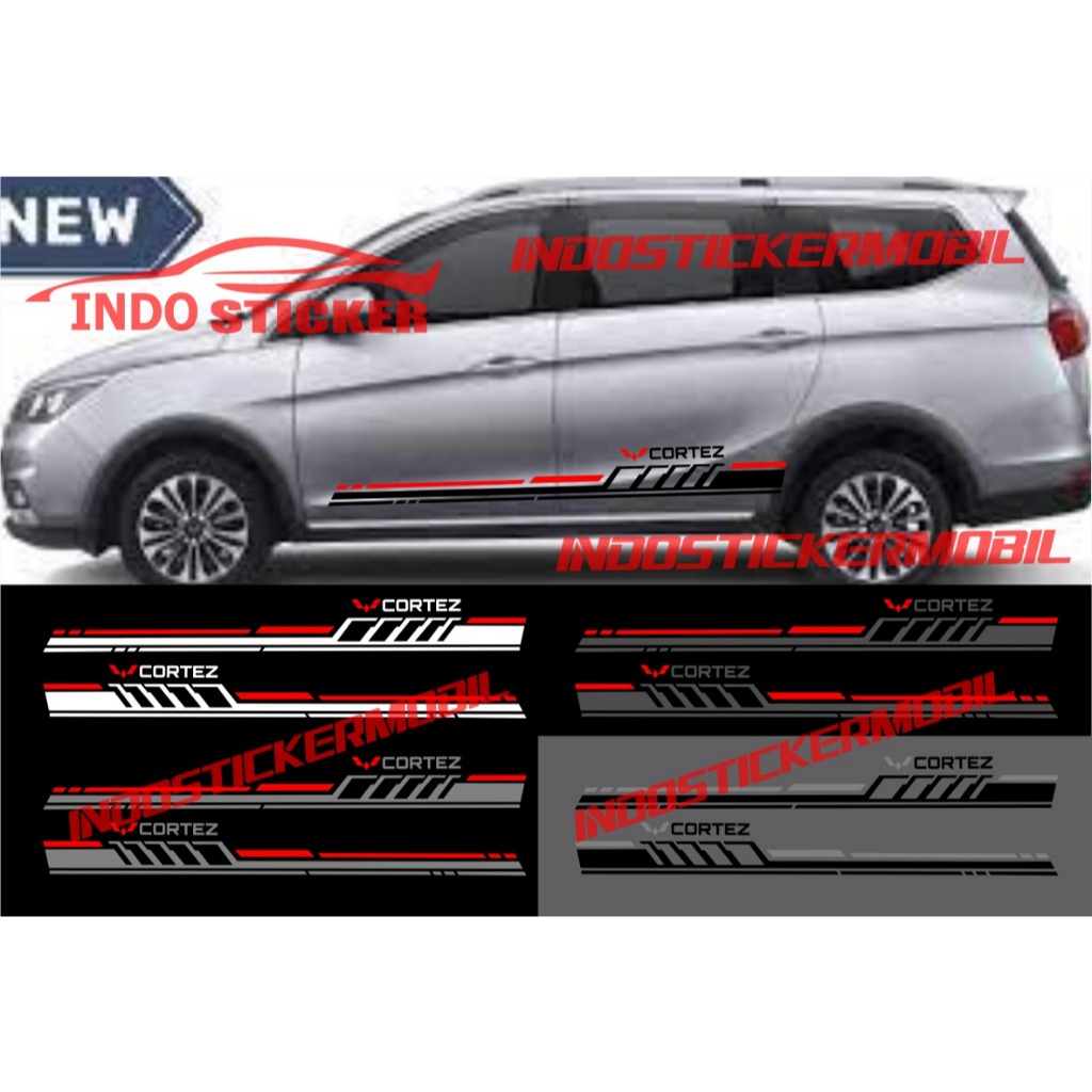 Cutting sticker mobil cortez stiker list stripe body samping mobil wuling cortez sticker terbaru cor
