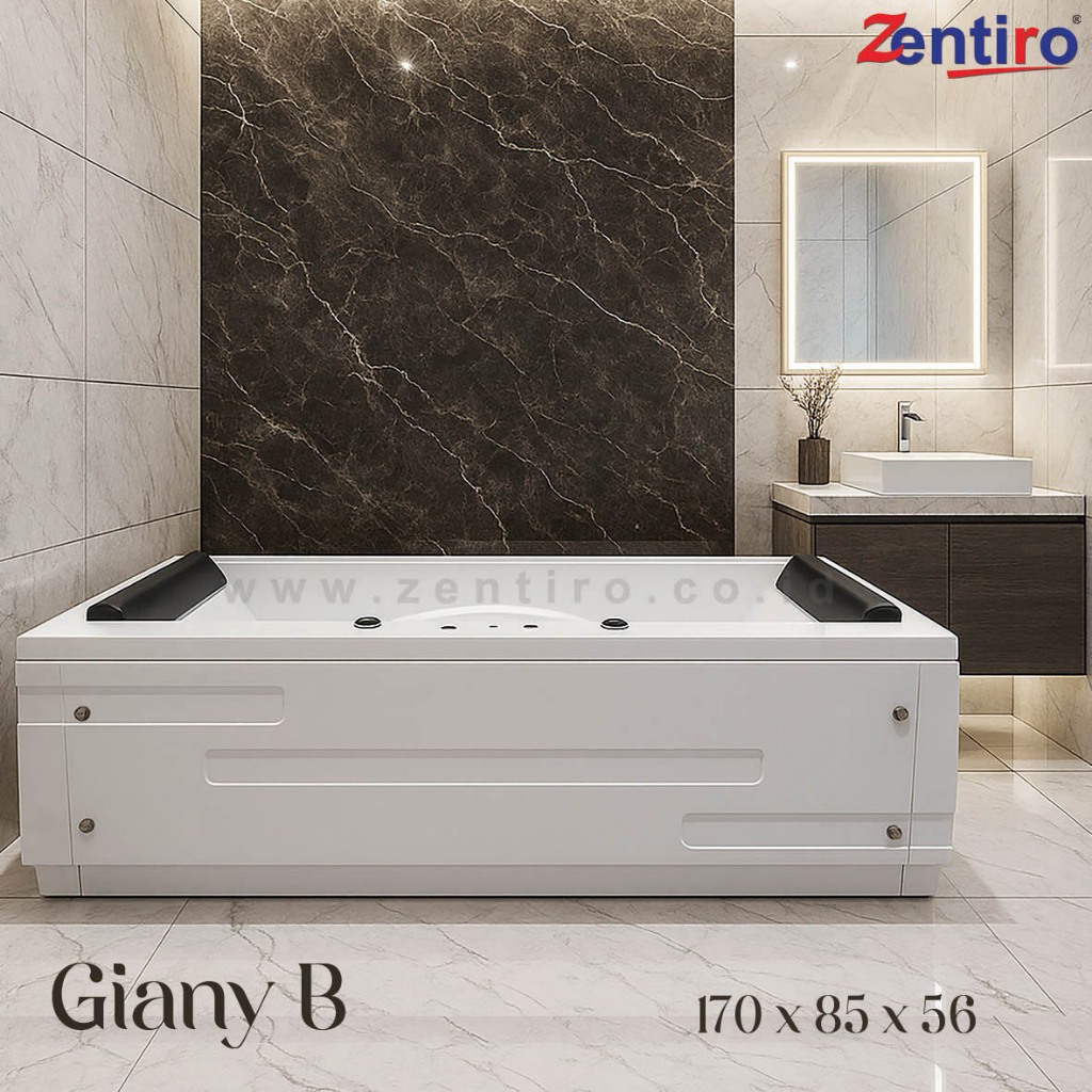 ZENTIRO Bathtub Jacuzzi Standing GIANY B | Bathtub Whirlpool Marble 170