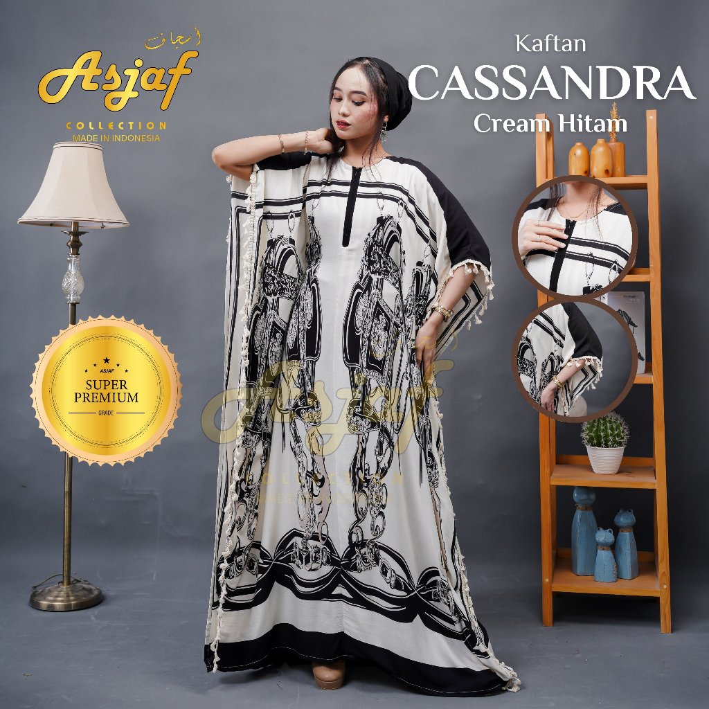 ASJAF - Kaftan Rayon Viscose Wanita Terbaru Super Premium Zipper Dada ( Busui Friendly ) Long Dress