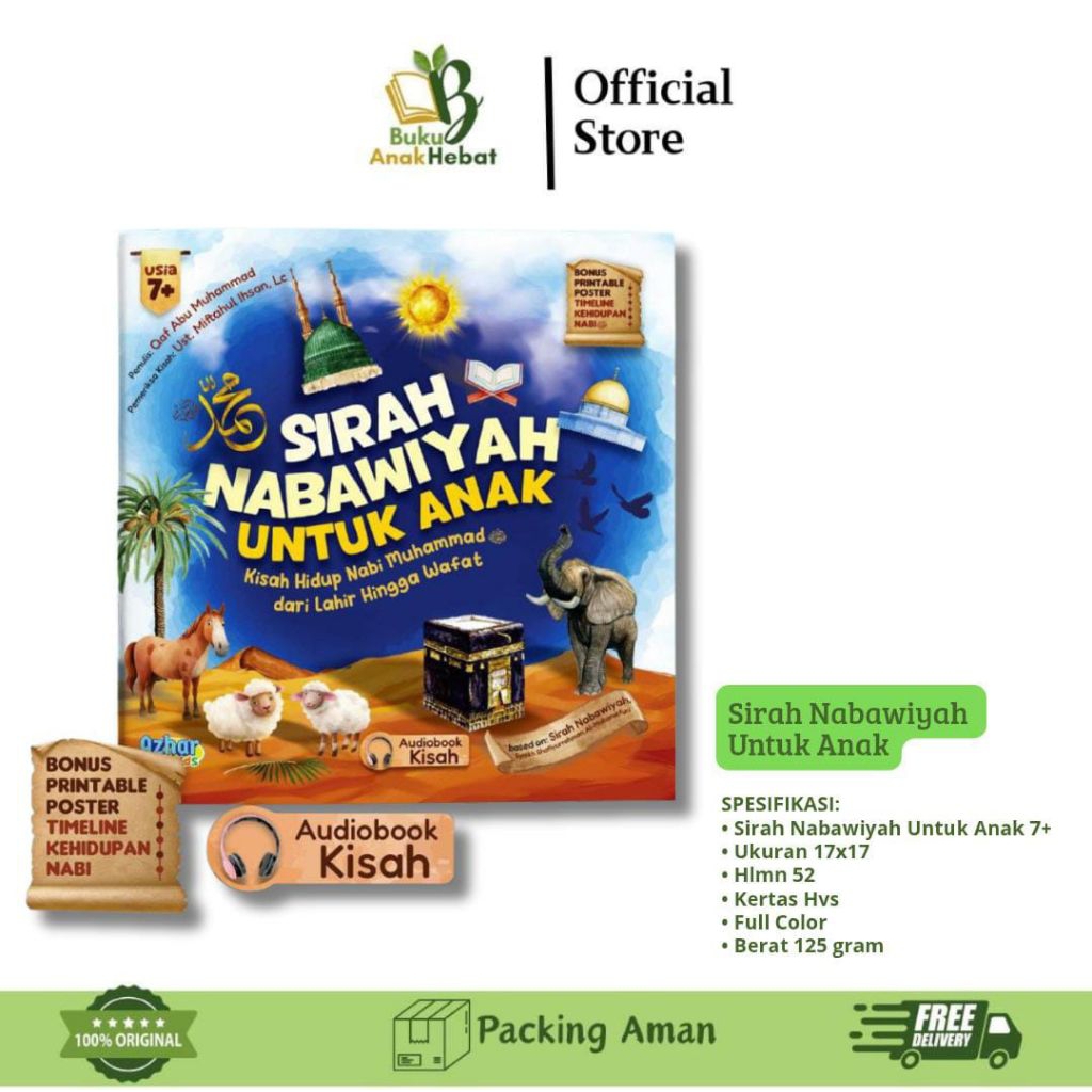 Buku Bacaan Anak Muslim | Sirah Nabawiyah untuk Anak Usia 7+ | Sejarah Hidup Nabi Muhammad SAW Untuk