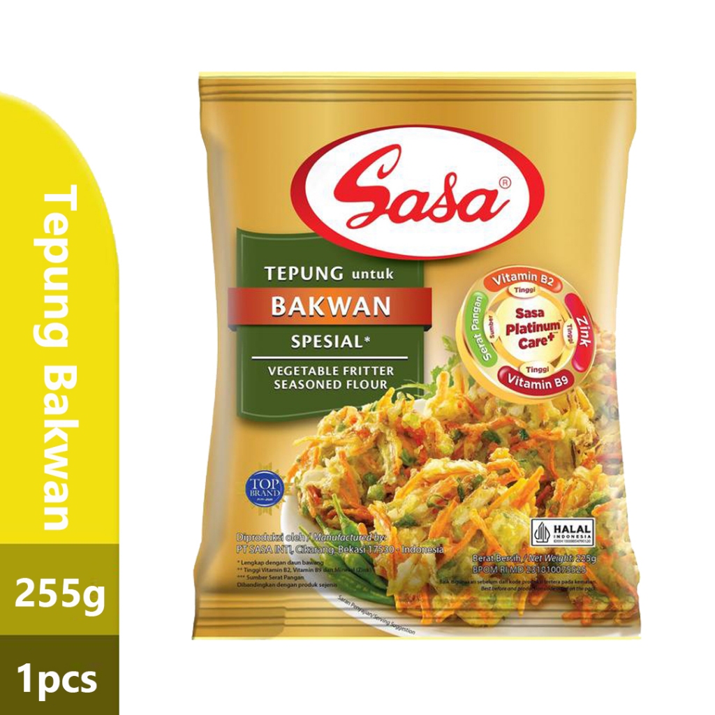 

Tepung Bumbu Sasa Bakwan 255 Gr - Tepung Bakwan Sachet