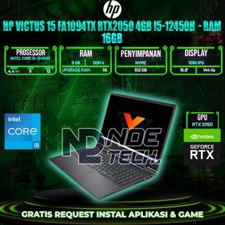 HP Victus 15 FA1094TX RTX2050 4GB i5-12450H
