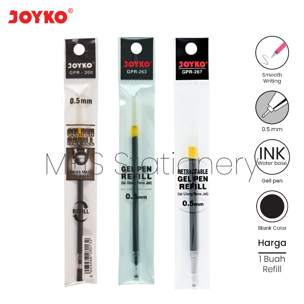 

Gel Pen Refill Isi Ulang Pen Pulpen Joyko GPR-200 GPR-263 GPR-267 0.5 mm