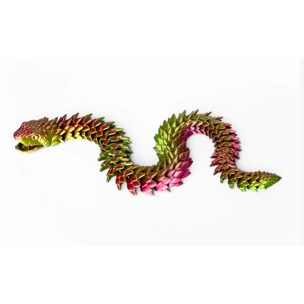 Cuero Mainan Ular Snake Duskscale artikulasi mulut bergerak