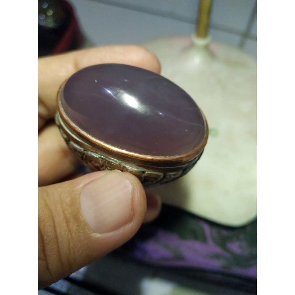 Batu Cincin KecubungAsian Babon Natural Unik Kode i/35