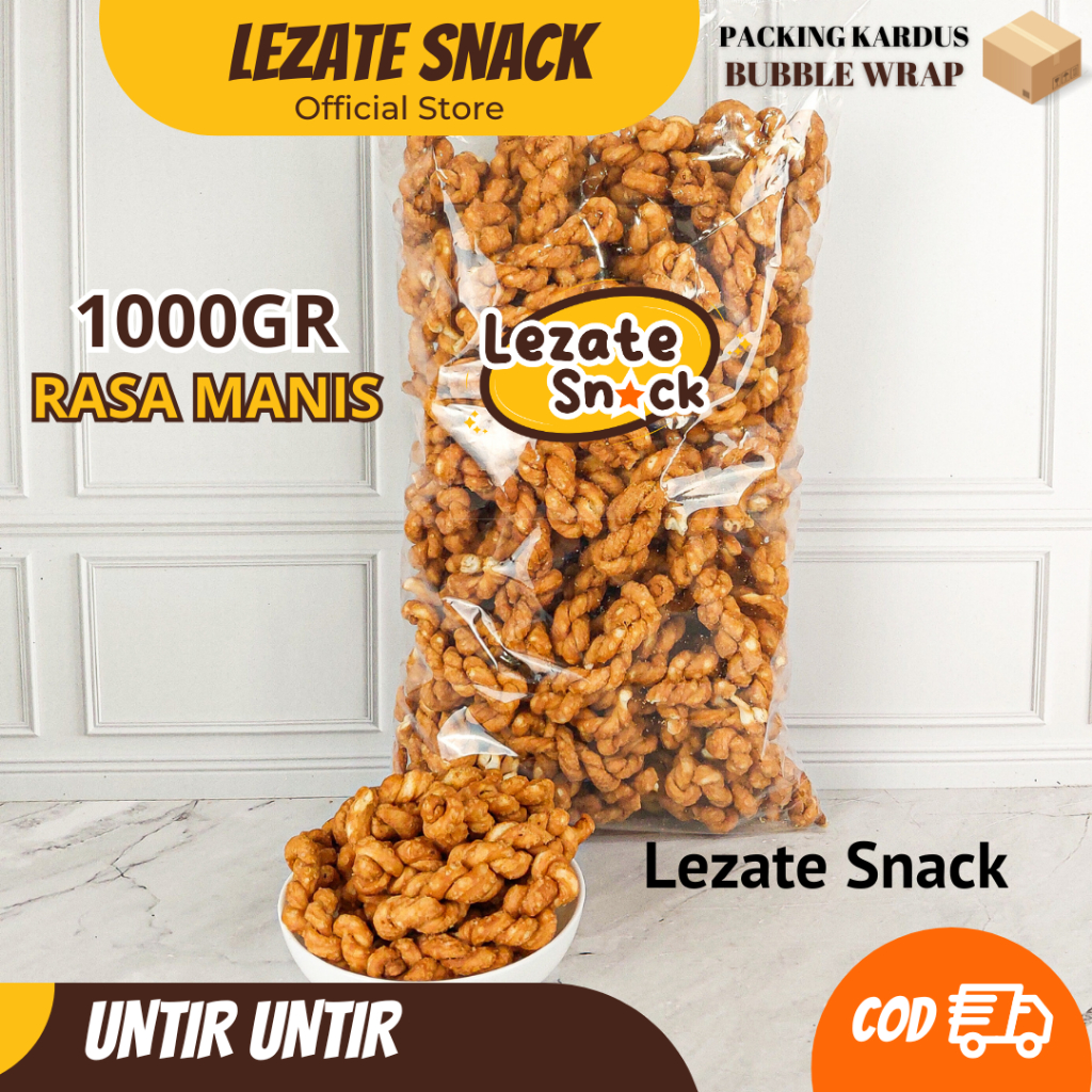 

Untir Untir Manis 1KG Renyah Enak KIloan Murah / Untir Untir Mini Kiloan Manis / Kue Tambang Manis WAP SHOP