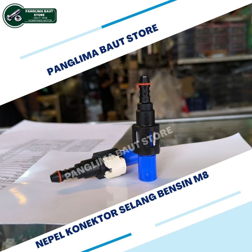 Nepel konektor Selang Bensin lurus 8 mm