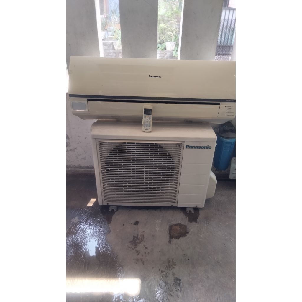 AC Panasonic 1pk hemat listrik ecoNavi Nanoe-G blue Fin kondensor kondisi bagus