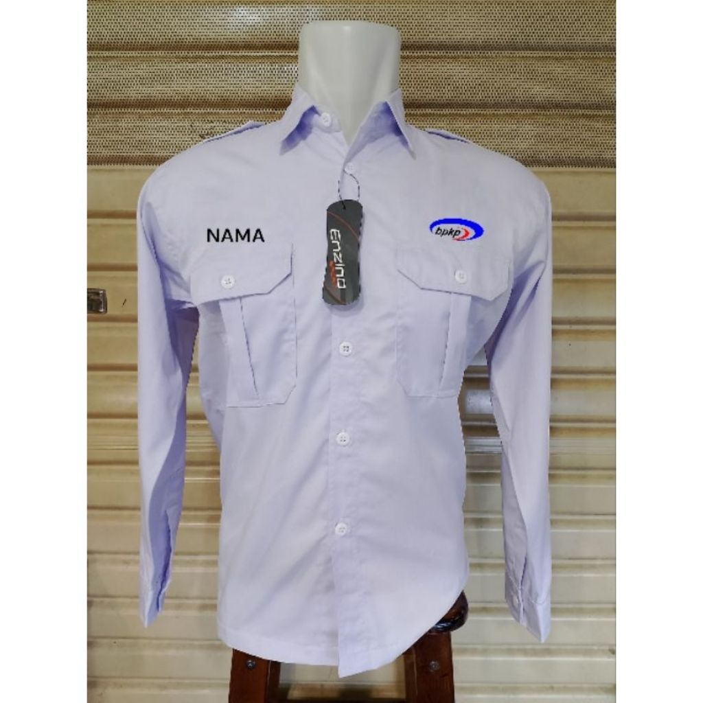 KEMEJA BPKP PDH SERAGAM ATASAN KERJA BPKP COSTUM BORDIR KEMAJ KANTONG SATU