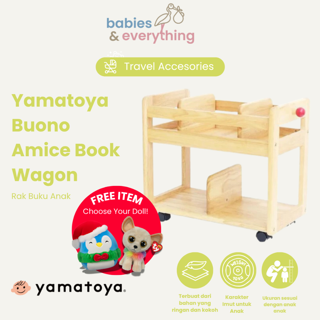 Yamatoya Buono Amice Book Wagon - Rak Buku Anak