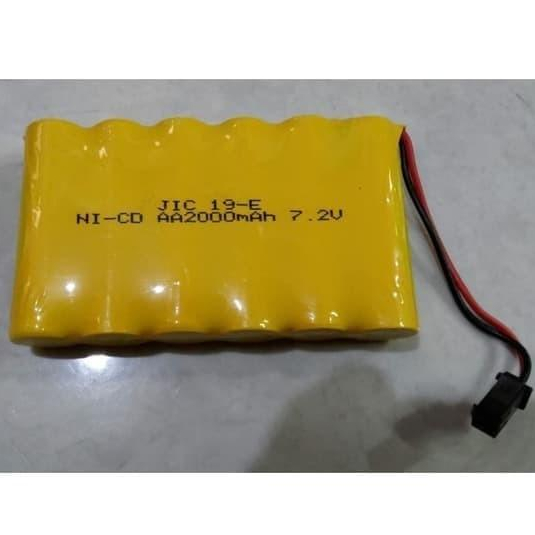 Baterai Batre Mobula isi 6 AA 7.2V 2000mAh Soket Hitam Mobil Remote Control / Baterai Batre Ni-cd Ni