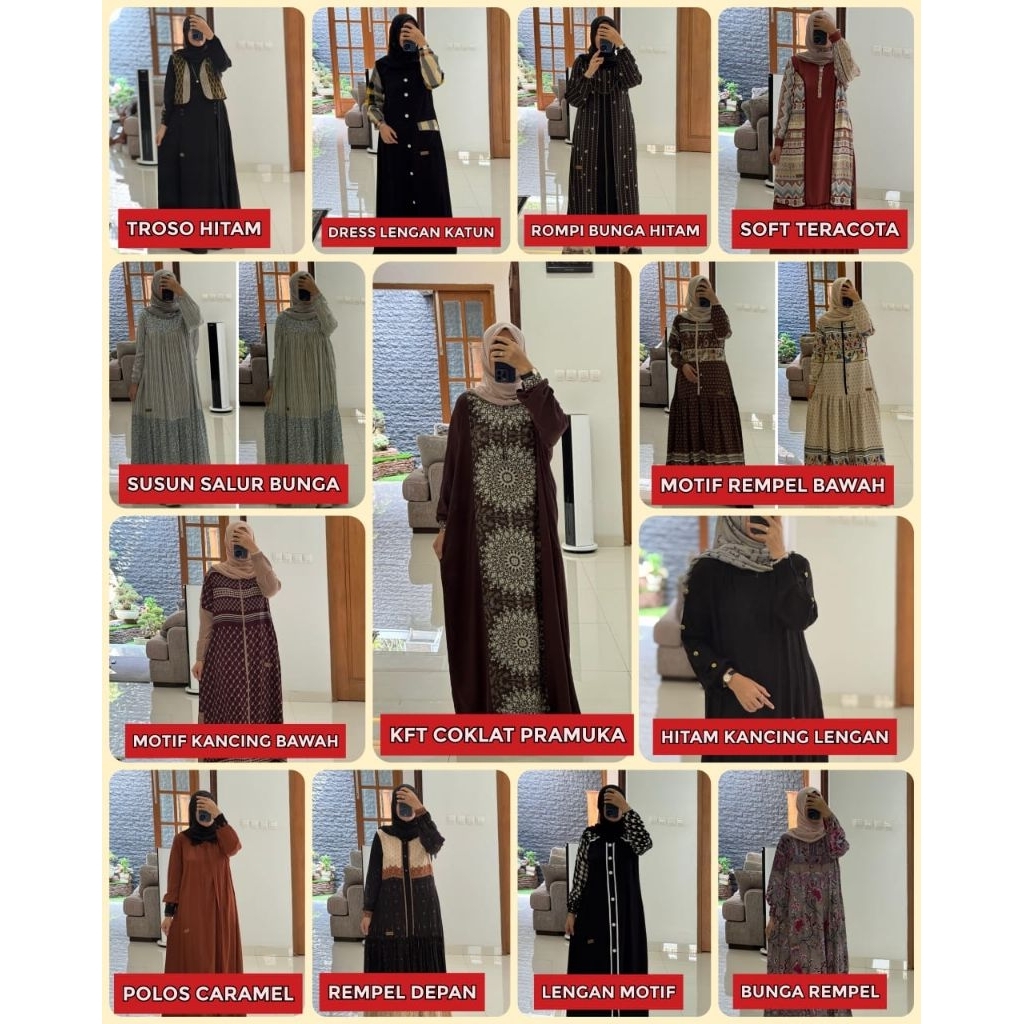 READY SIAP KIRIM NEW LAUNCHING DRESS BY NADHEEFA DRESS TERBARU NADHEEFA