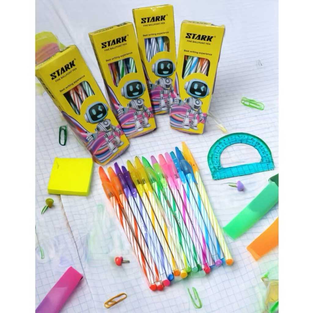 

Pulpen Stark Hitam 1 Box Isi 12 | Bolpoin Gel Pen Halus & Nyaman