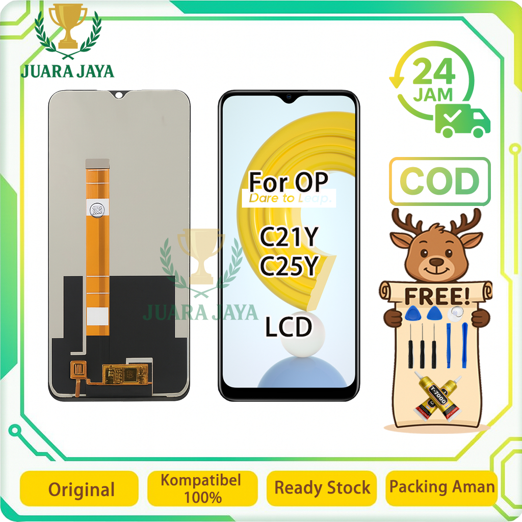 LCD FOR REALME C21Y / C25Y UNIVERSAL FULLSET Touchscreen LCD HP OG TOUCHSCREEN