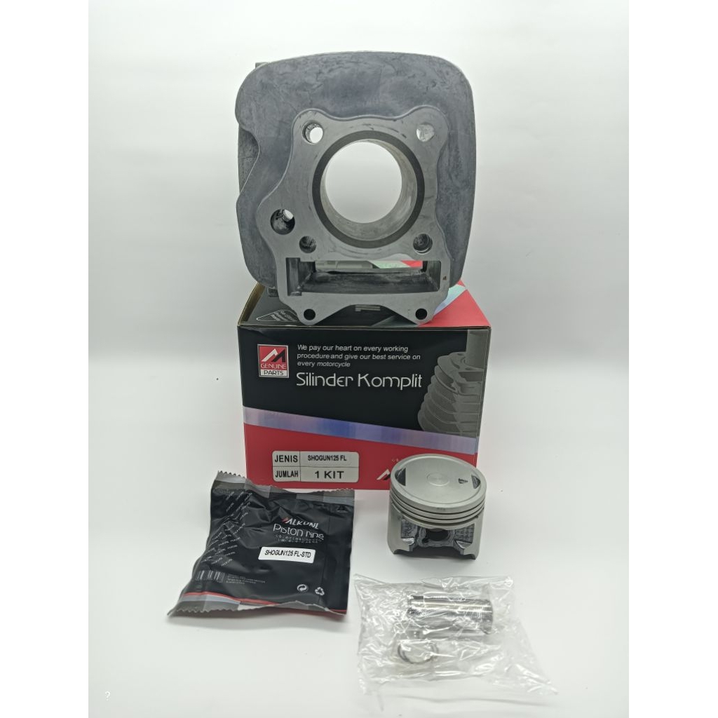 CYLINDER BLOK + PISTON SOGUN 125  FL /AXELO  SOGUN 125 RR ARASHI,MEREK MEREJ MLKUNI