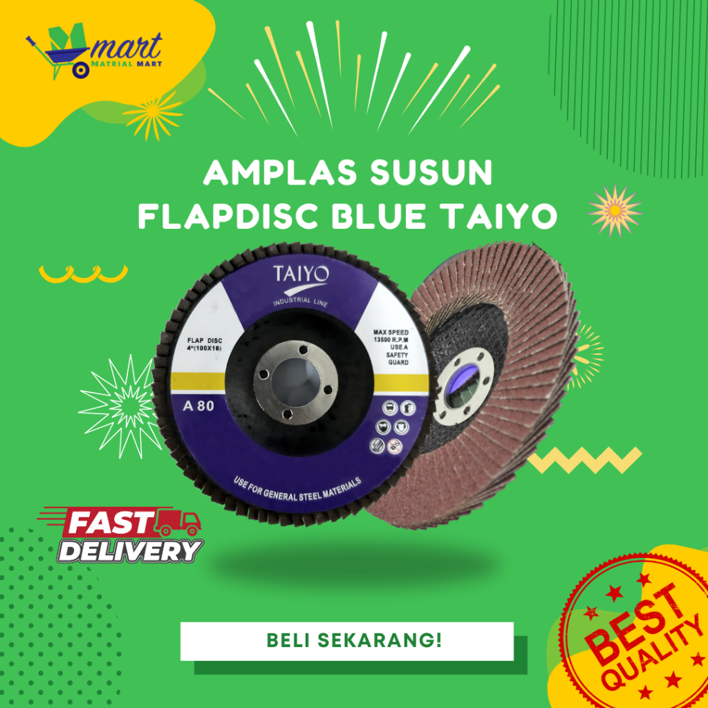 Gurinda Amplas Susun Amplas Kayu Besi Flapdisc Taiyo