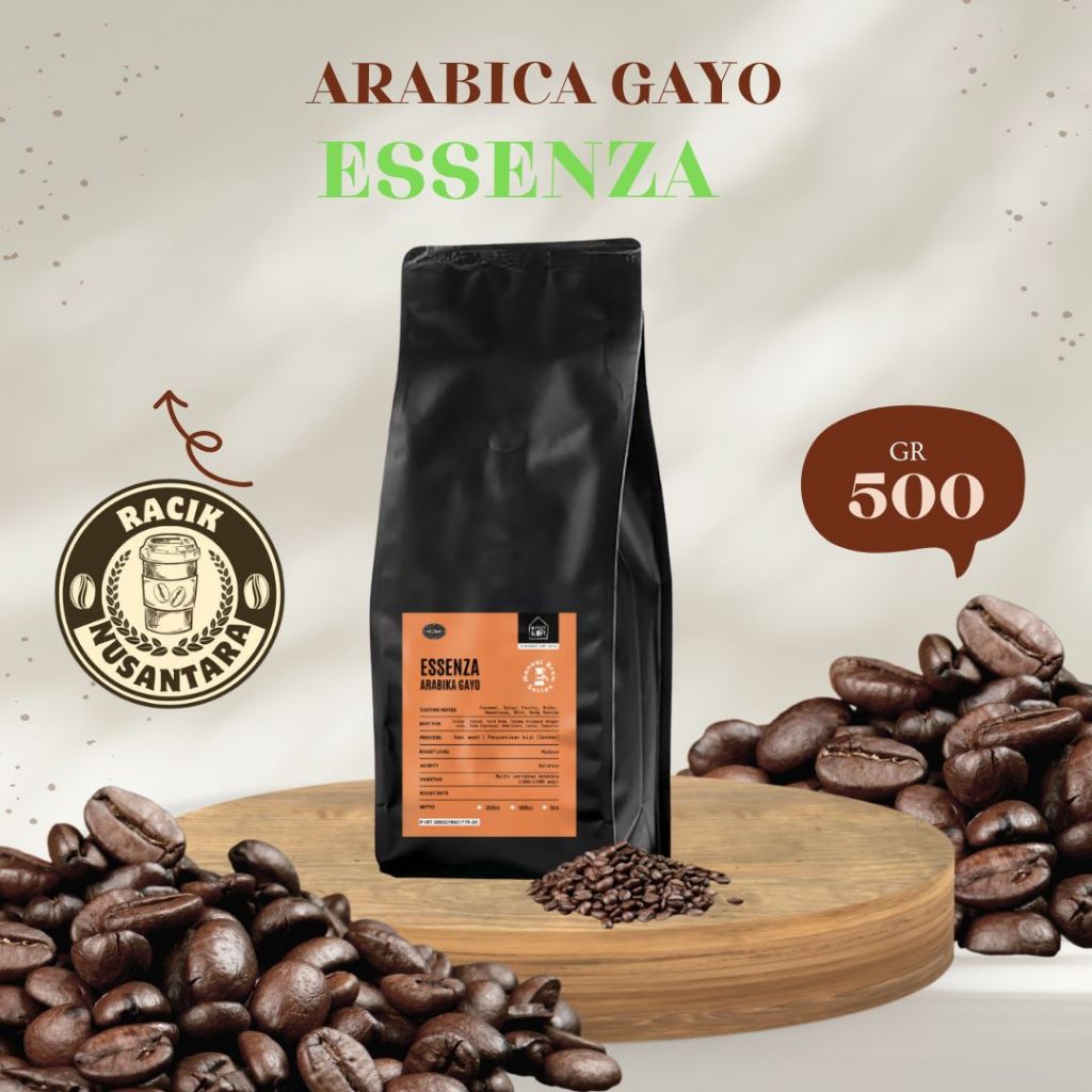 

Kopi Gayo Arabica Essenza–Asli 1 Desa Aceh Tengah, Medium Roast, Semi Washed Premium