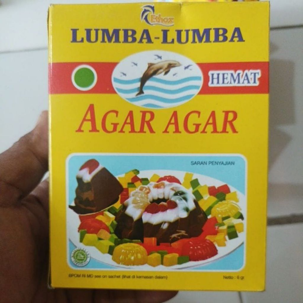

Agar agar lumba lumba 1box isi 12sachet@7gr