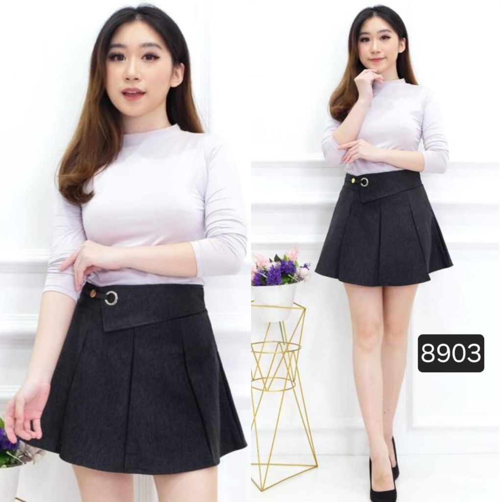 Celana Rok Mini Hitam Casual