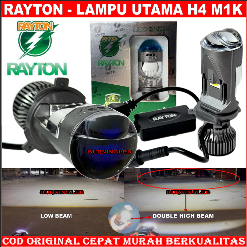 RTD RAYTON M1K - LAMPU UTAMA H4 M1K RAYTON DOUBLE HIGH BEAM ORI RAYTON RTD