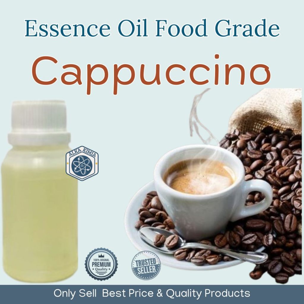 

Essence Oil Food Grade Cappucino 100gr / Perisa Cair Cappuccino Pemberi Aroma Makanan Minuman