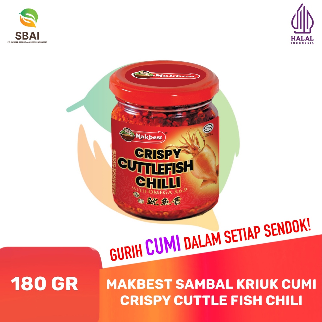 

Makbest Sambal Kriuk Cumi Pedas, Halal, Gurih, Tahan Lama