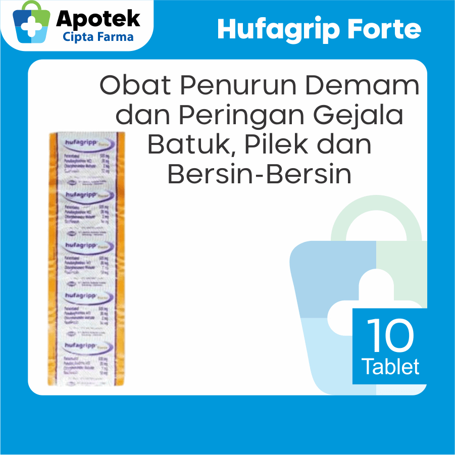 Hufagrip Forte Tablet Hufagripp Paracetamol 500mg Parasetamol Pseudoephedrine Hci Guaifenesin Obat F